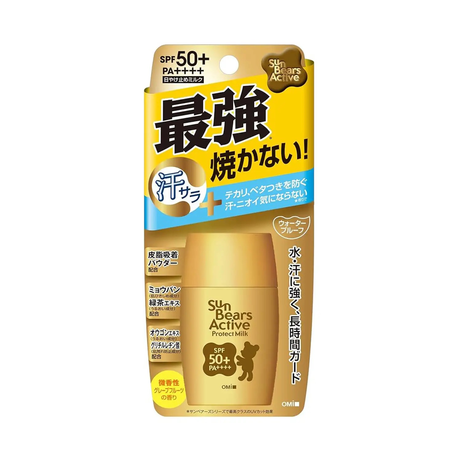 Heavy Sunscreen Omi Brotherhood Sun Bears Active Protect Milk Sunscreen SPF 50+ PA ...